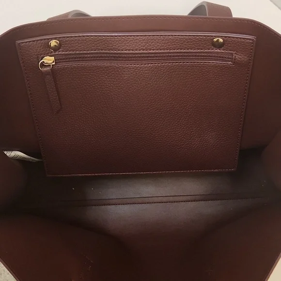 Rachel Zoe Burgandy Arialith in Bordo Vegan Leather Tote - Picture 8 of 9